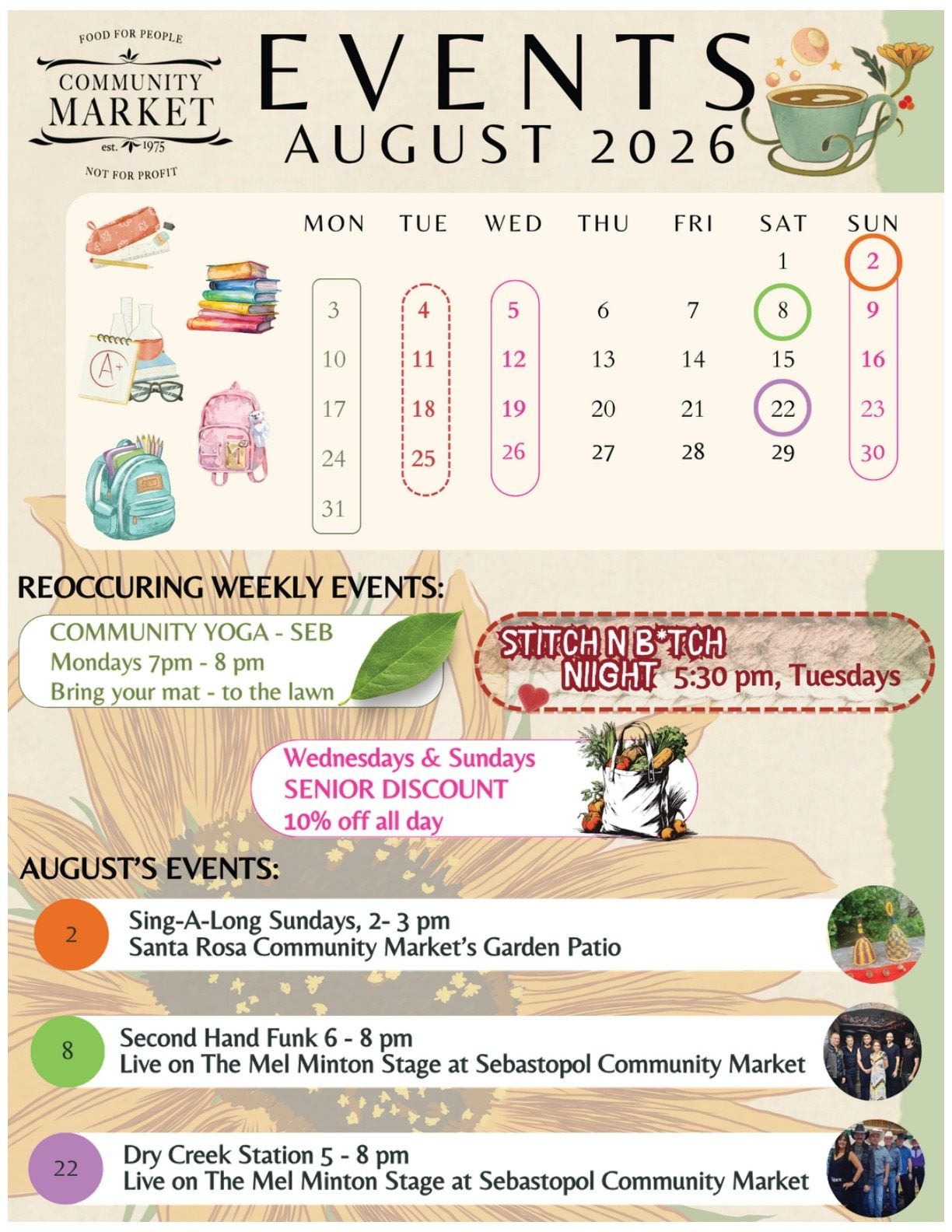 Community Market Monthly Sales Weekly Ad August 3 - 30, 2026
