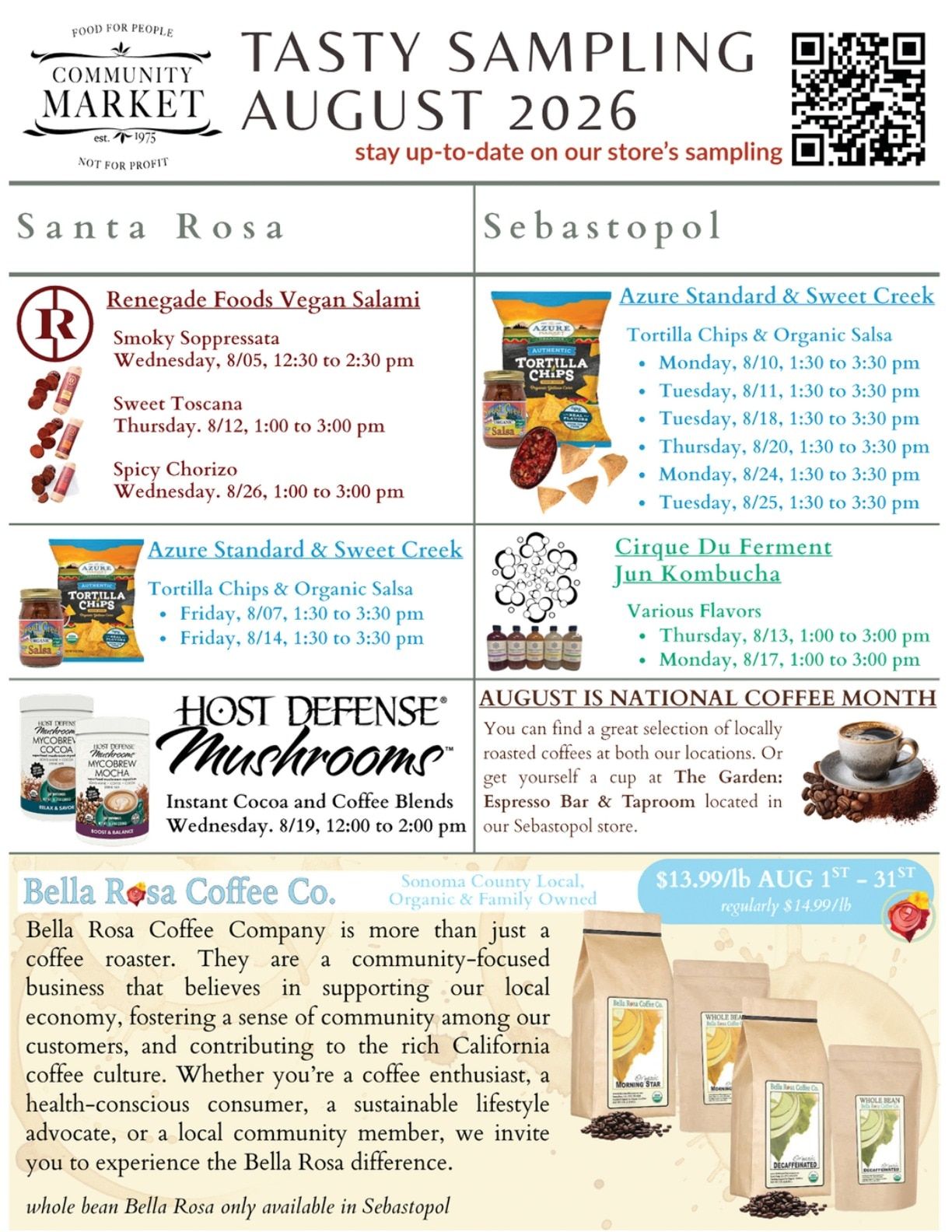 Community Market Monthly Sales Weekly Ad August 3 - 30, 2026
