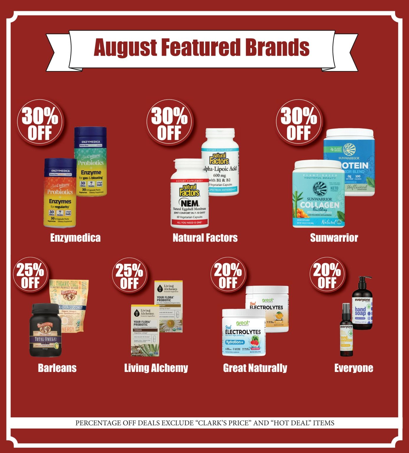 Clark's Nutrition August Weekly Ad August 2 - September 2, 2026