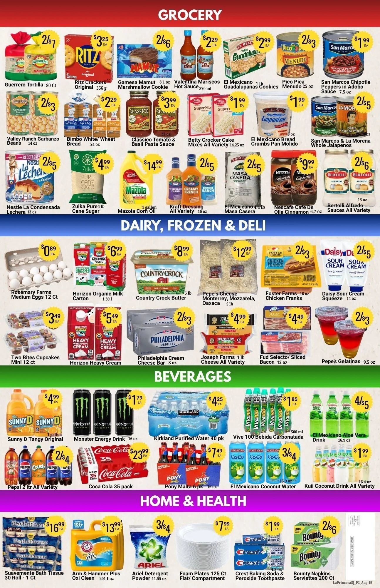 La Princesa International Bazaar Weekly Ad August 19 - 25, 2026