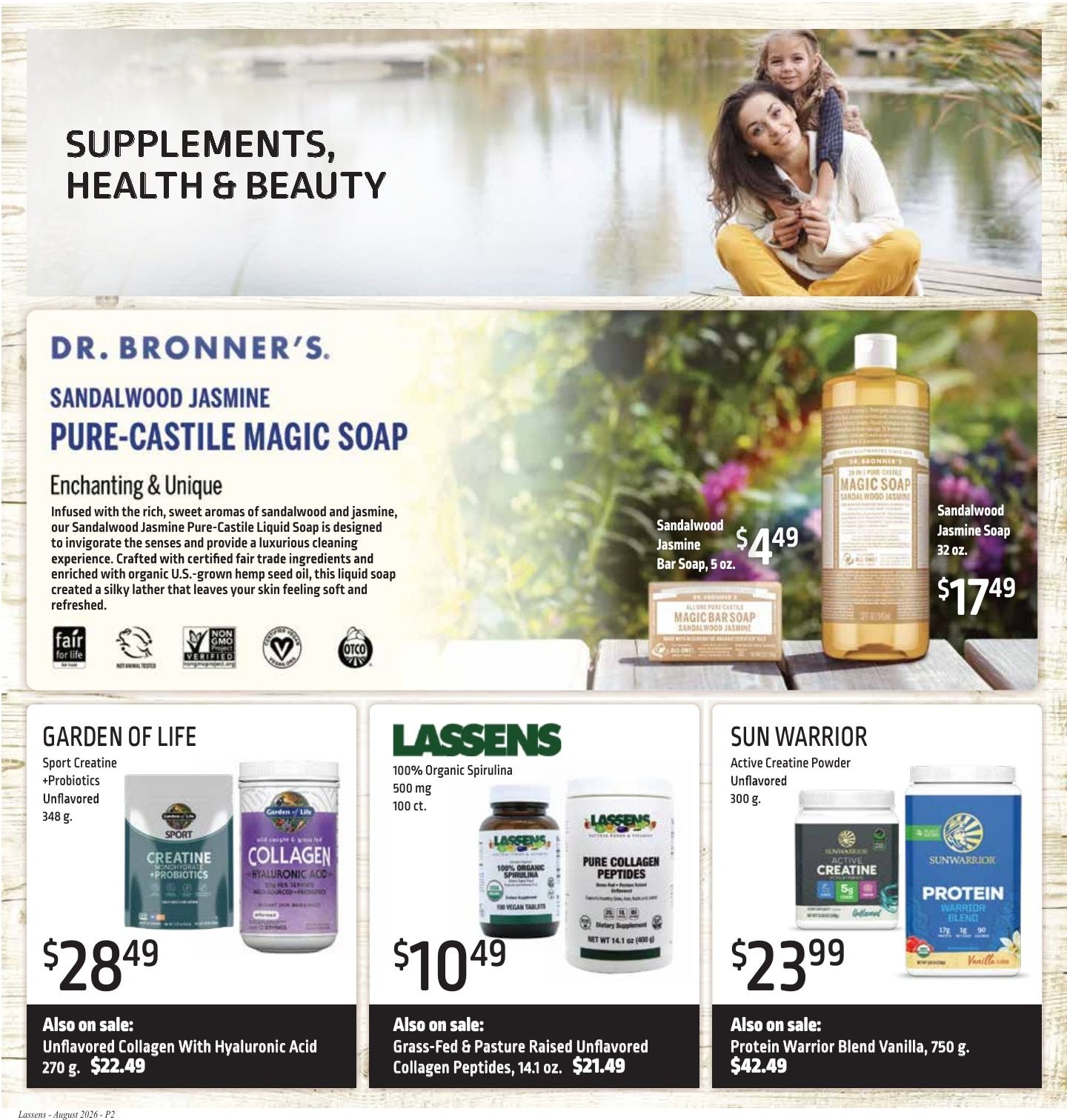Lassens Natural Foods & Vitamins Monthly Sales Weekly Ad August 1 - 31, 2026