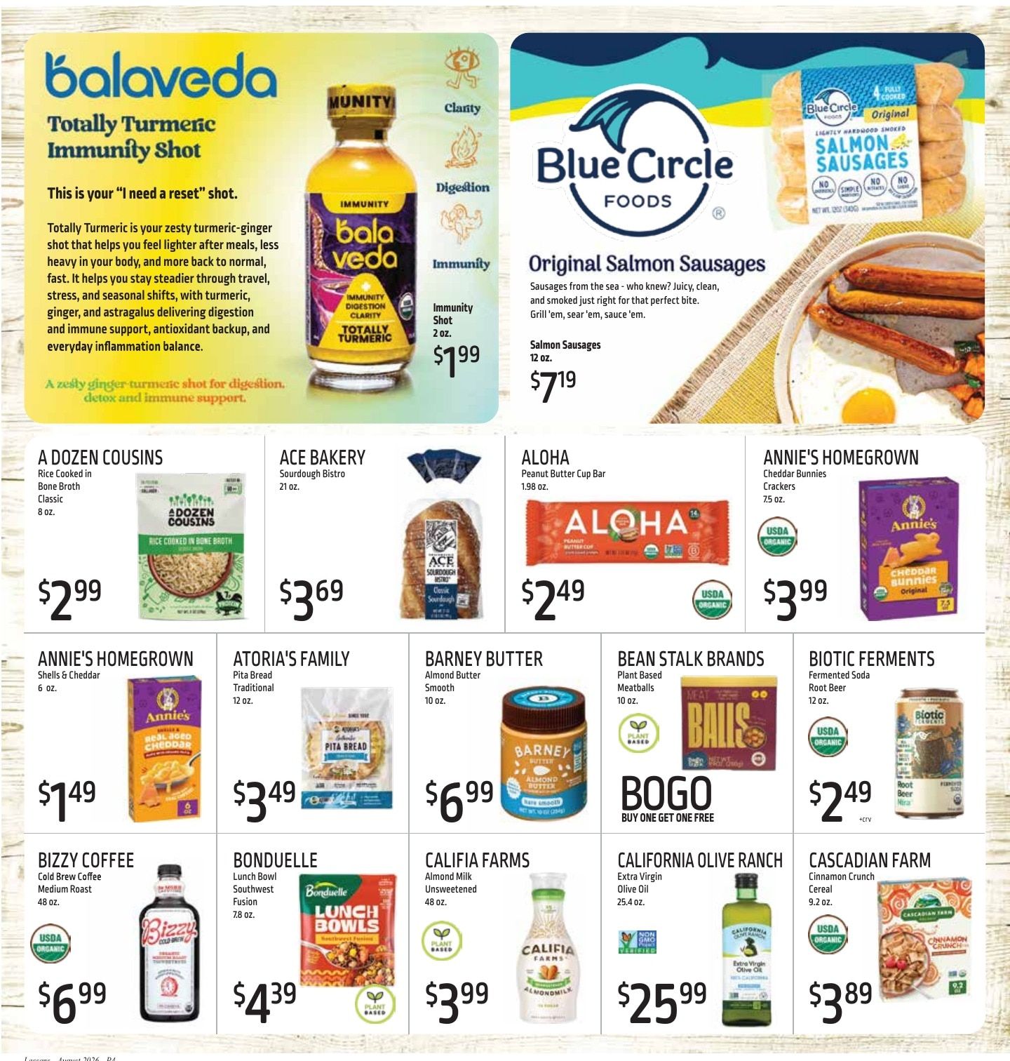 Lassens Natural Foods & Vitamins Monthly Sales Weekly Ad August 1 - 31, 2026