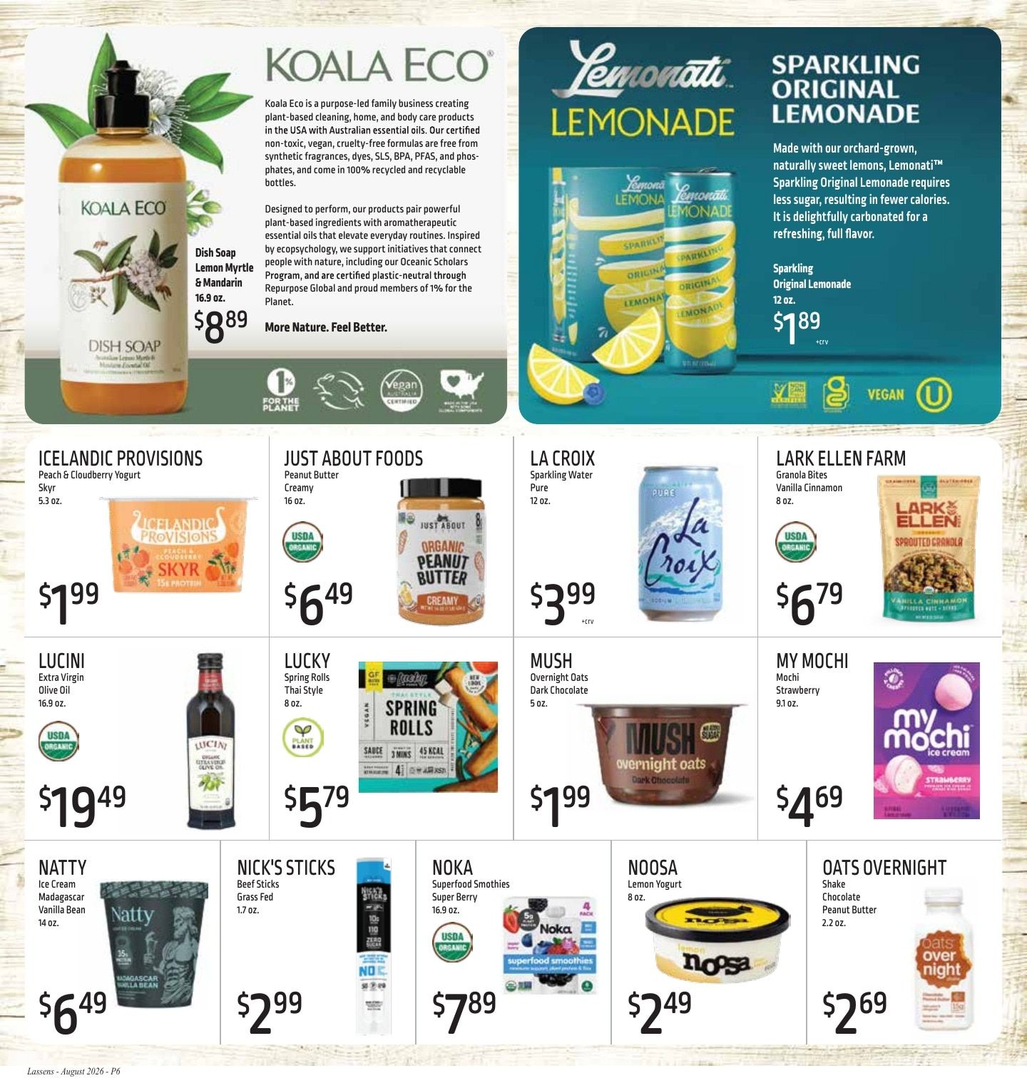 Lassens Natural Foods & Vitamins Monthly Sales Weekly Ad August 1 - 31, 2026