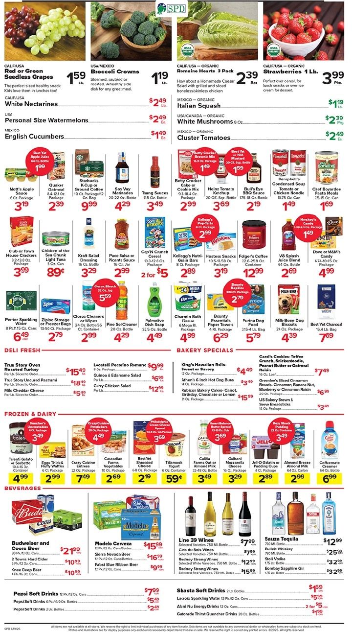 SPD Markets Weekly Ad August 19 - 25, 2026