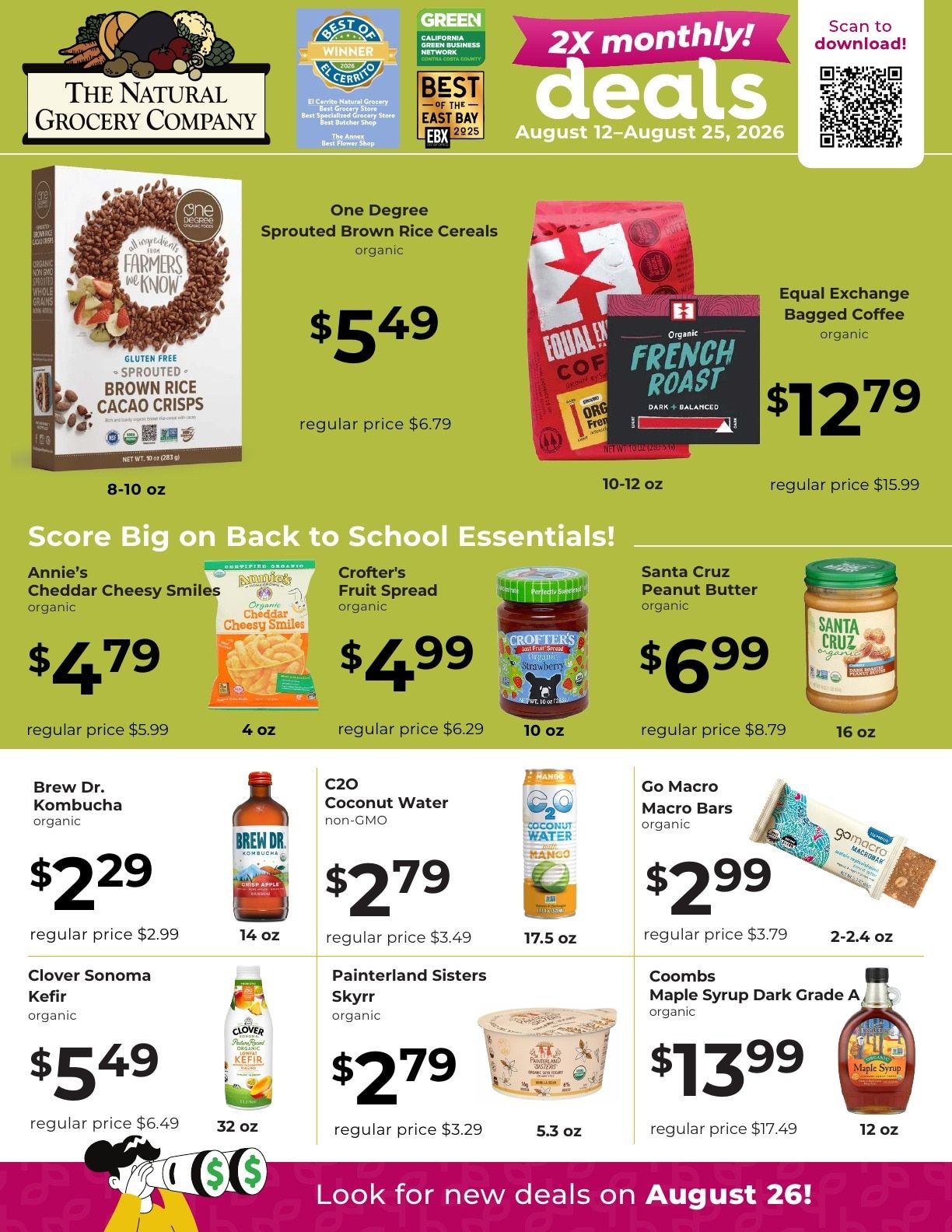 Natural Grocery Company Sales B Weekly Ad August 12 - 25, 2026