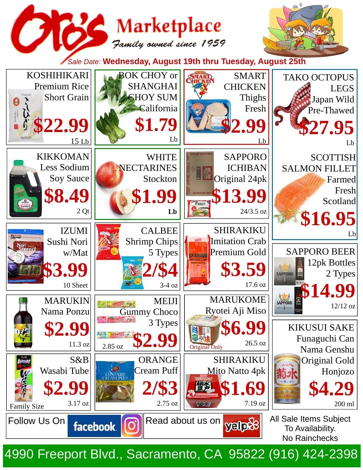 Oto's Marketplace Weekly Ad August 19 - 25, 2026