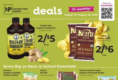 Nature's Pick Market Bi-Monthly Specials Weekly Ad August 12 - 25, 2026