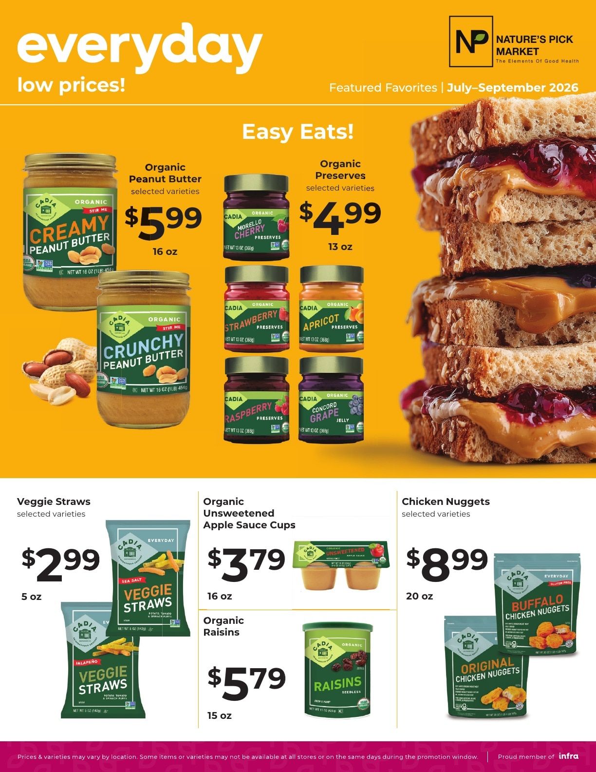 Nature's Pick Market Everyday Low Price Quarterly Weekly Ad July 1 - September 30, 2026