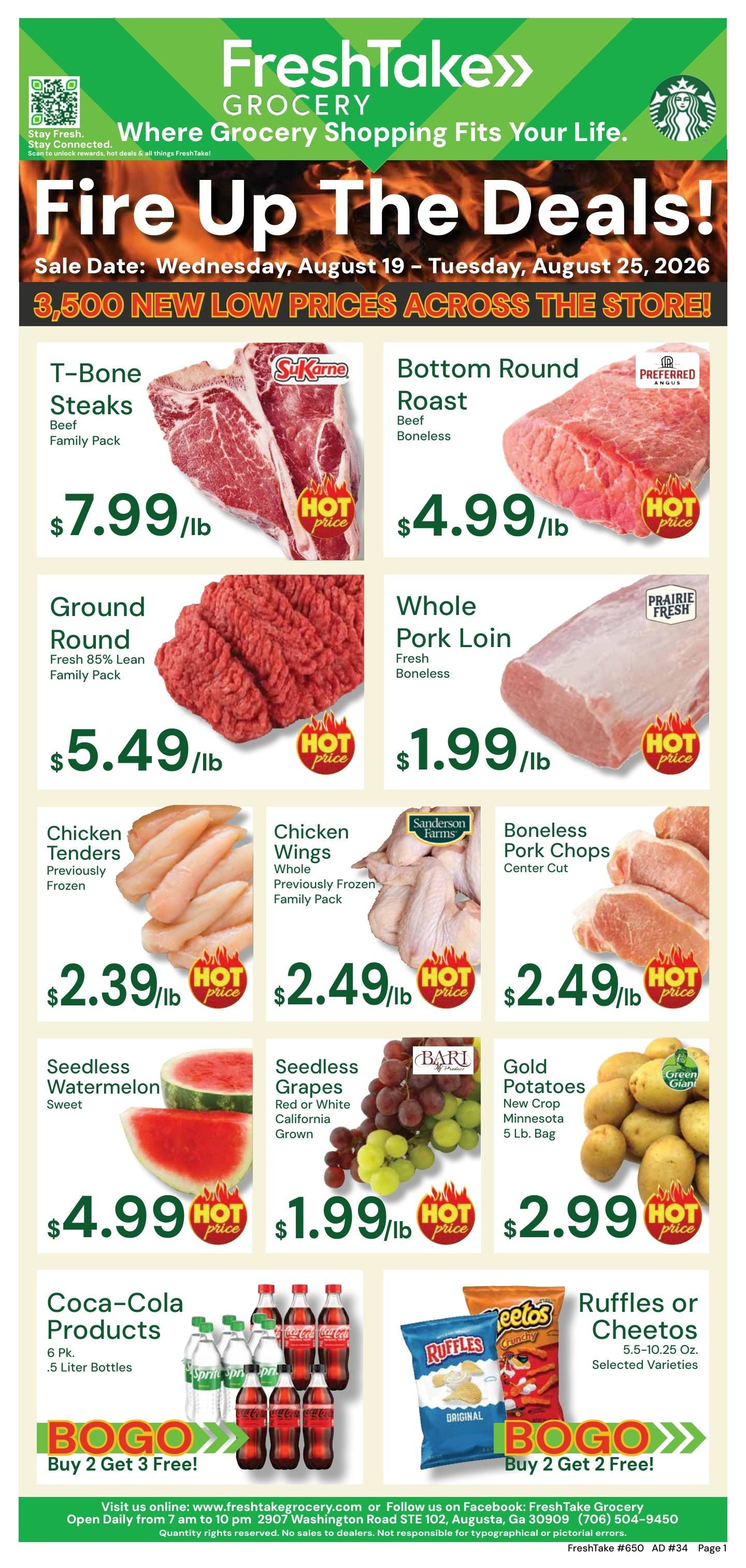 FreshTake Grocery Weekly Ad August 19 - 25, 2026