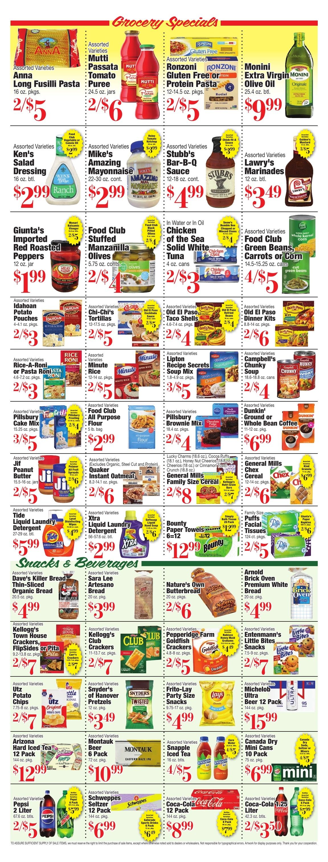 Giunta's Meat Farms (Bohemia and other locations, NY) Weekly Ad August 21 - 27, 2026