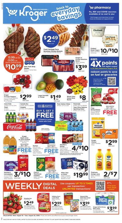 Kroger (Saint Joseph Area, LA) Weekly Ad August 19 - 25, 2026