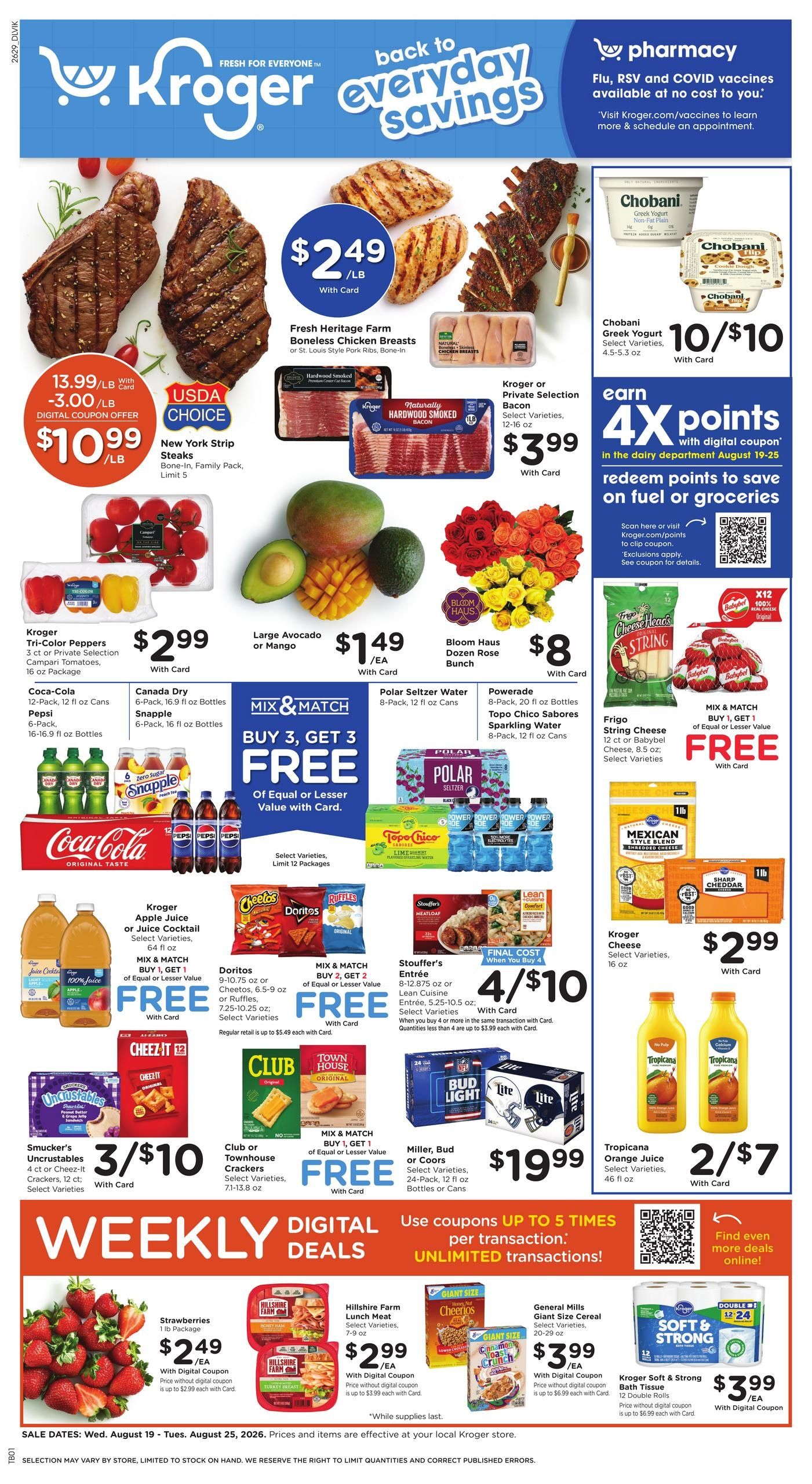 Kroger (Saint Joseph Area, LA) Weekly Ad August 19 - 25, 2026