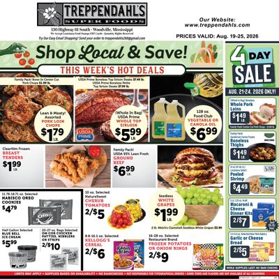 Treppendahl's Super Foods (Crosby–Woodville Area, MS) Weekly Ad August 19 - 25, 2026