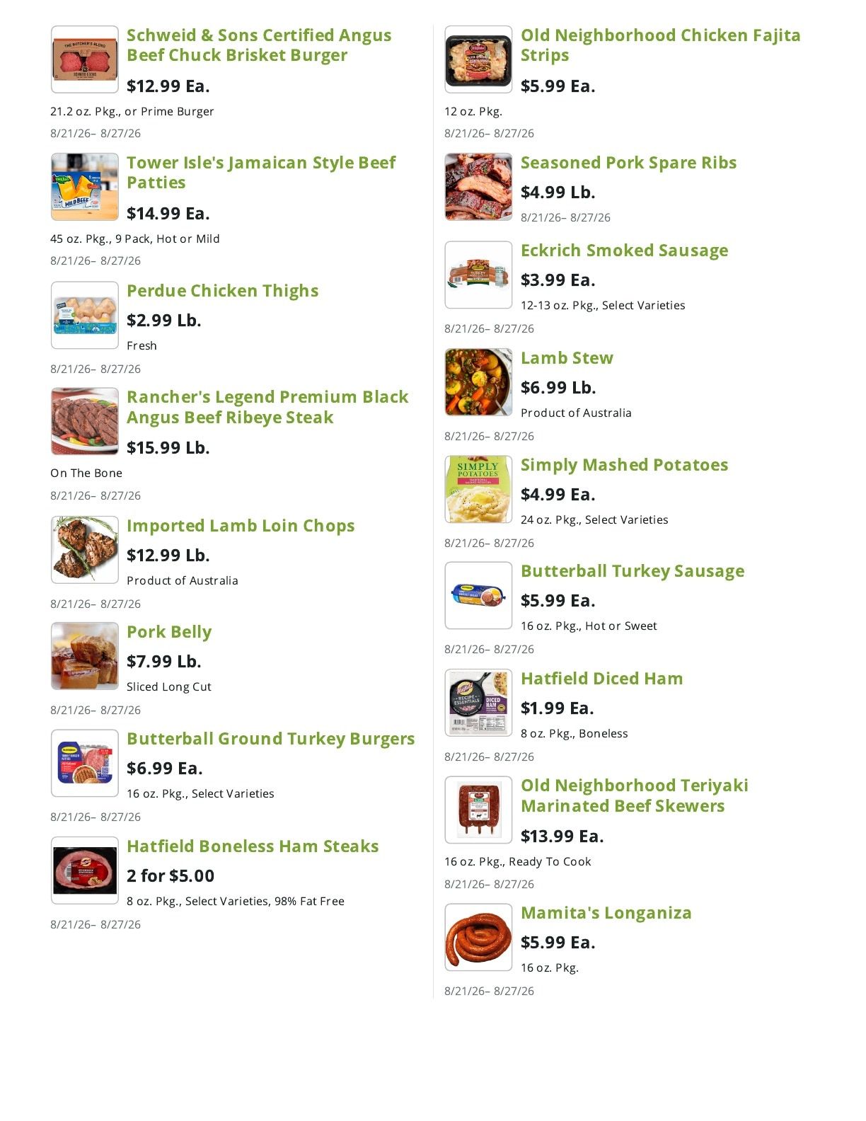 Market Fresh Weekly Ad August 21 - 27, 2026