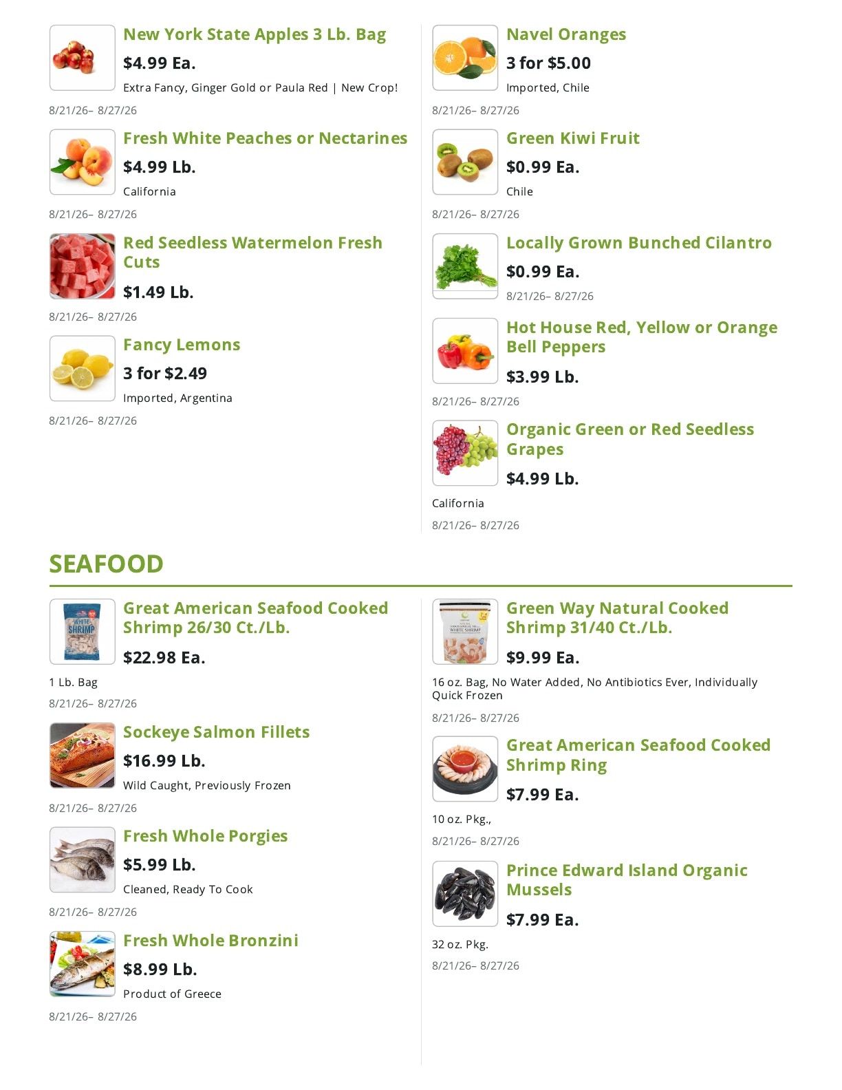 Market Fresh Weekly Ad August 21 - 27, 2026