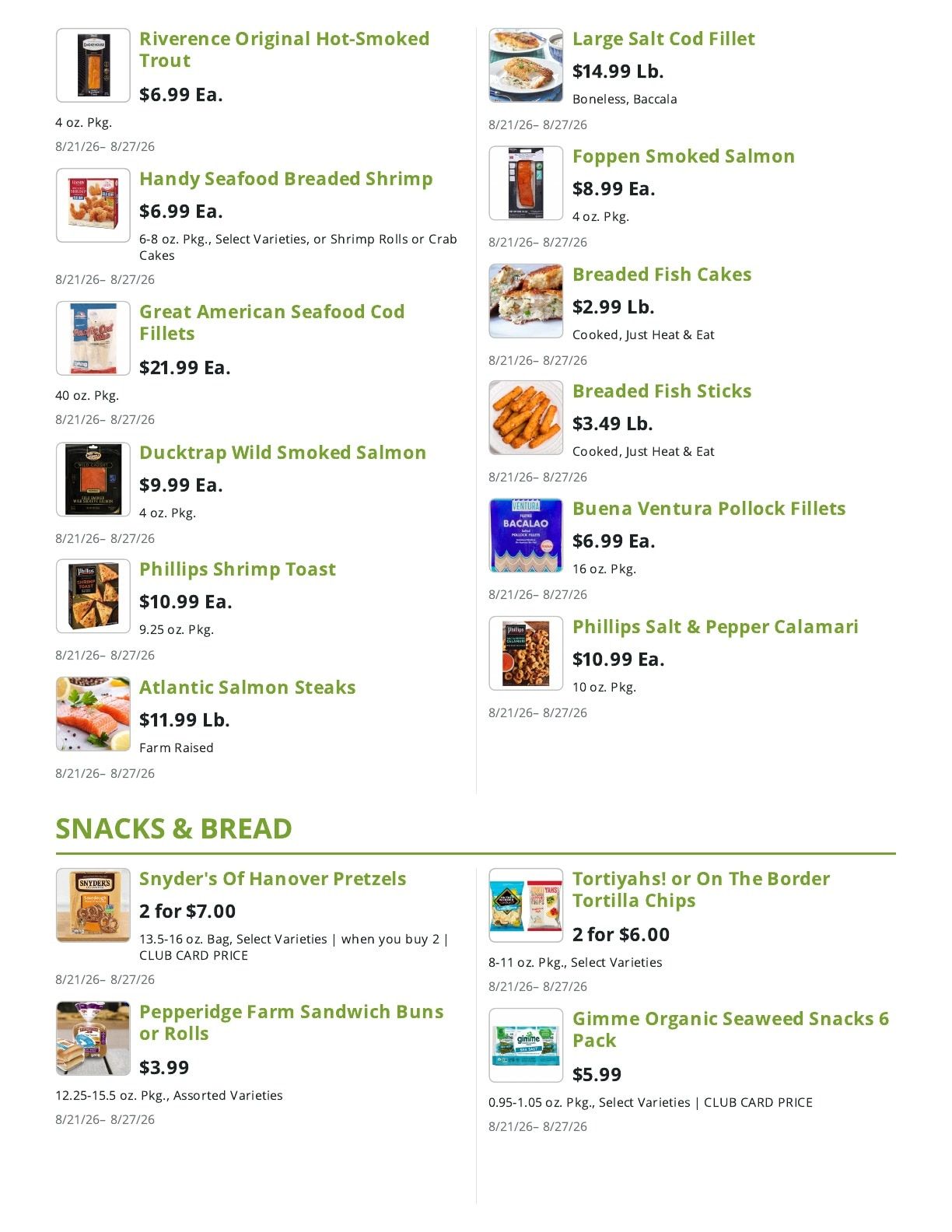 Market Fresh Weekly Ad August 21 - 27, 2026