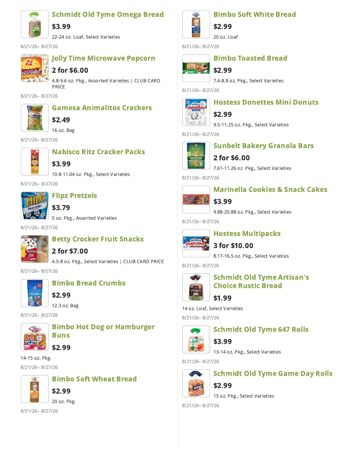 Market Fresh Weekly Ad August 21 - 27, 2026