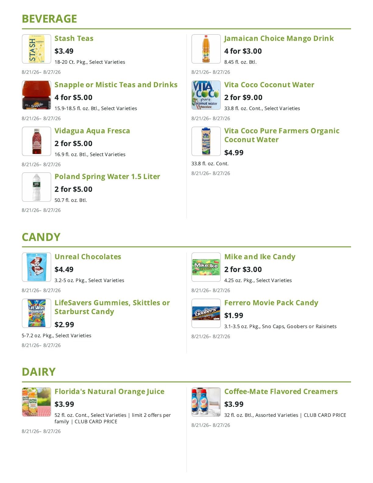 Market Fresh Weekly Ad August 21 - 27, 2026