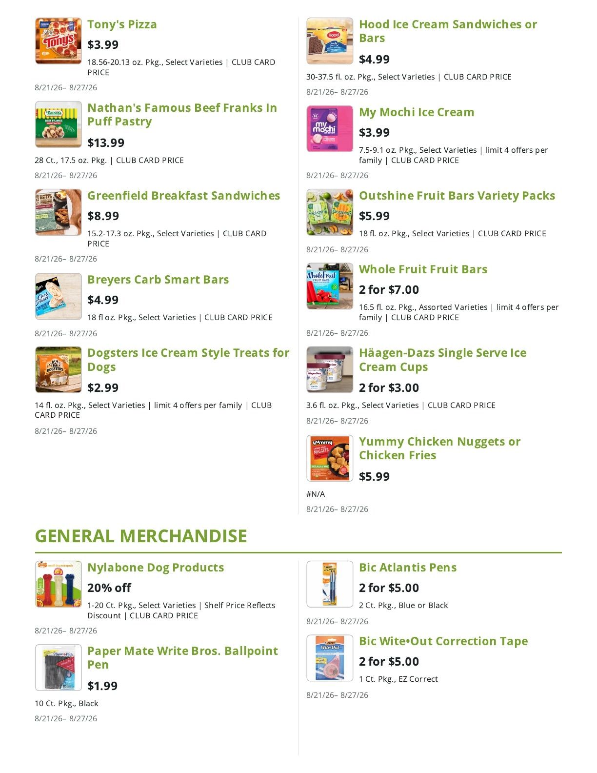 Market Fresh Weekly Ad August 21 - 27, 2026
