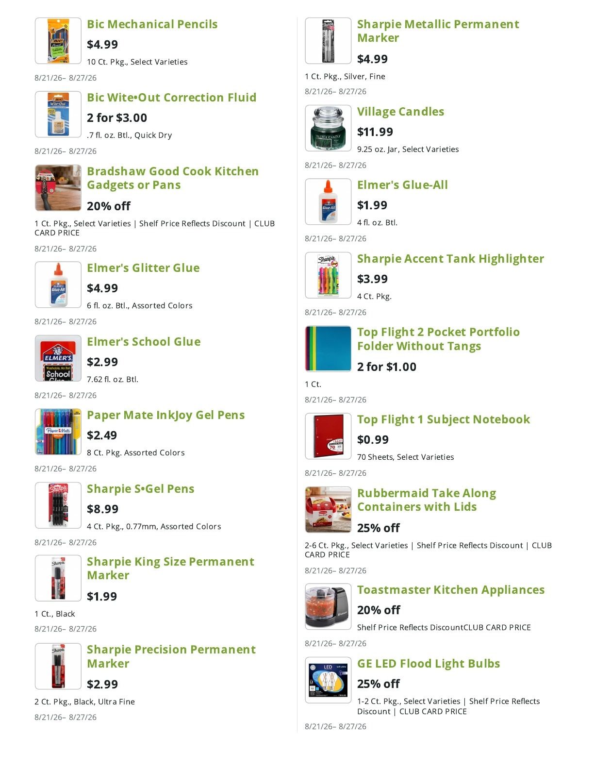 Market Fresh Weekly Ad August 21 - 27, 2026