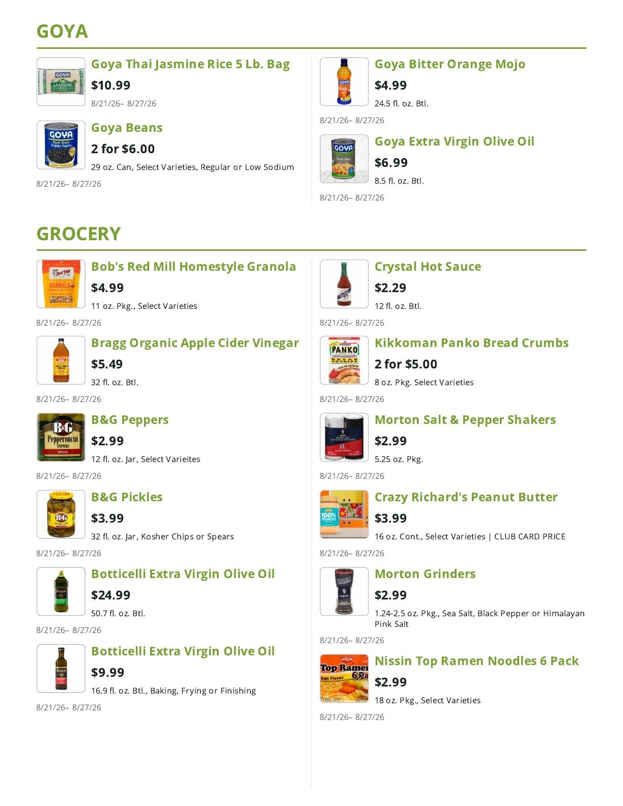 Market Fresh Weekly Ad August 21 - 27, 2026