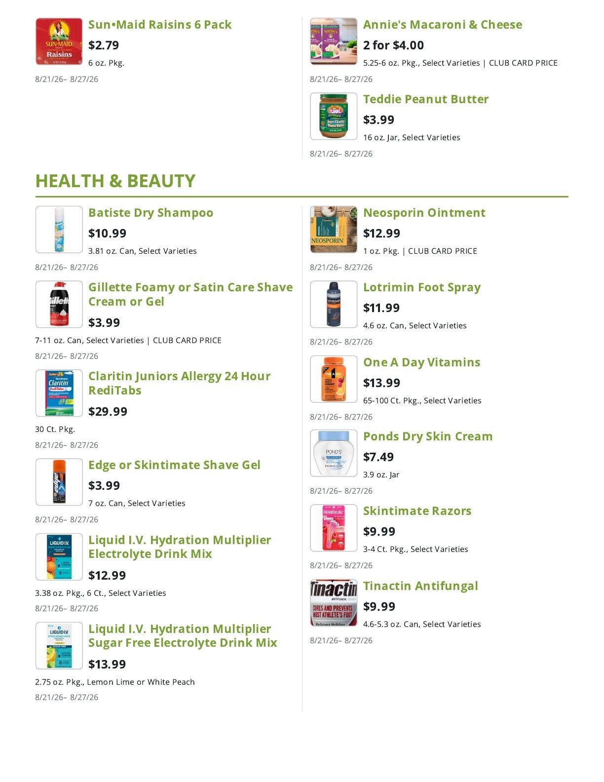 Market Fresh Weekly Ad August 21 - 27, 2026