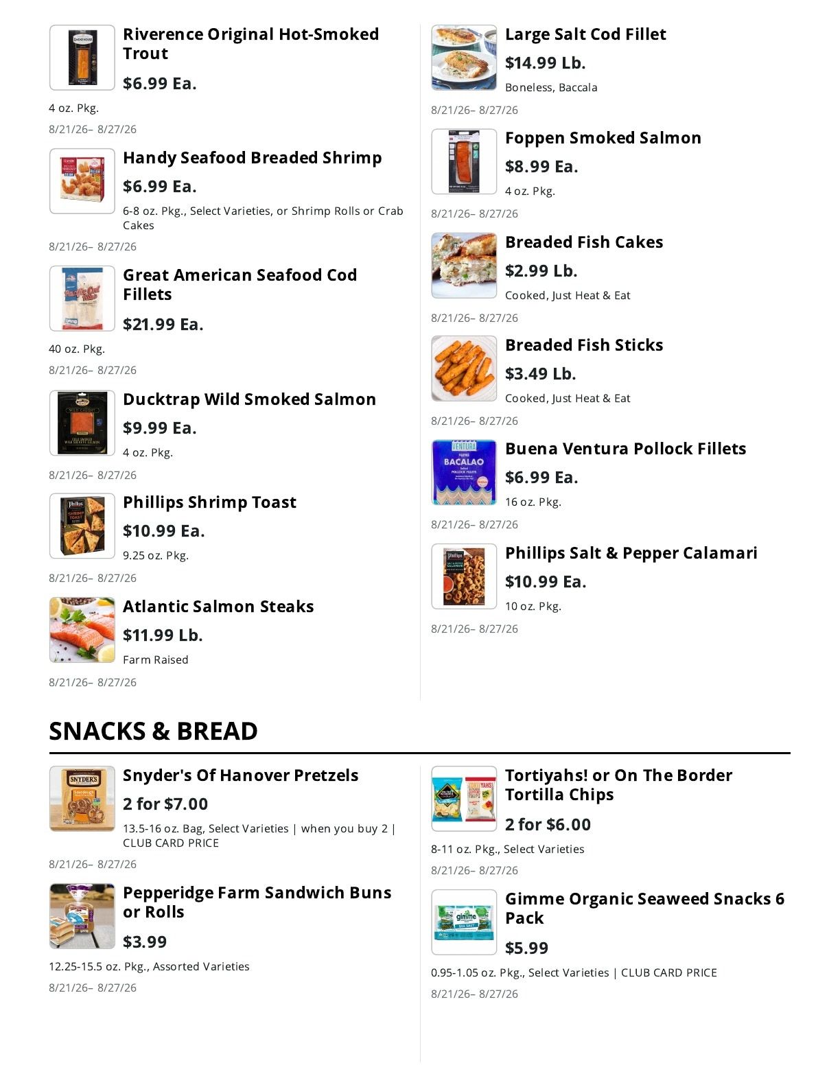 La Bella Marketplace Weekly Ad August 21 - 27, 2026