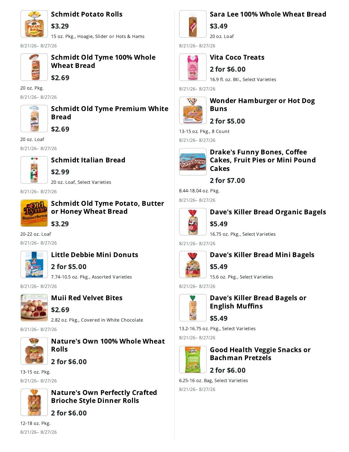 La Bella Marketplace Weekly Ad August 21 - 27, 2026