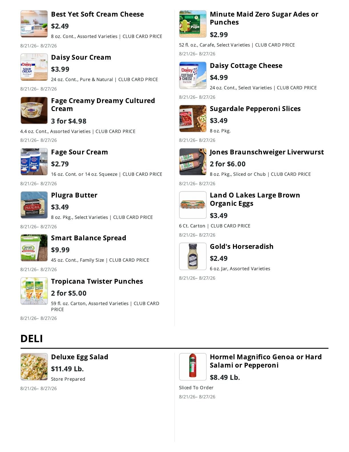 La Bella Marketplace Weekly Ad August 21 - 27, 2026
