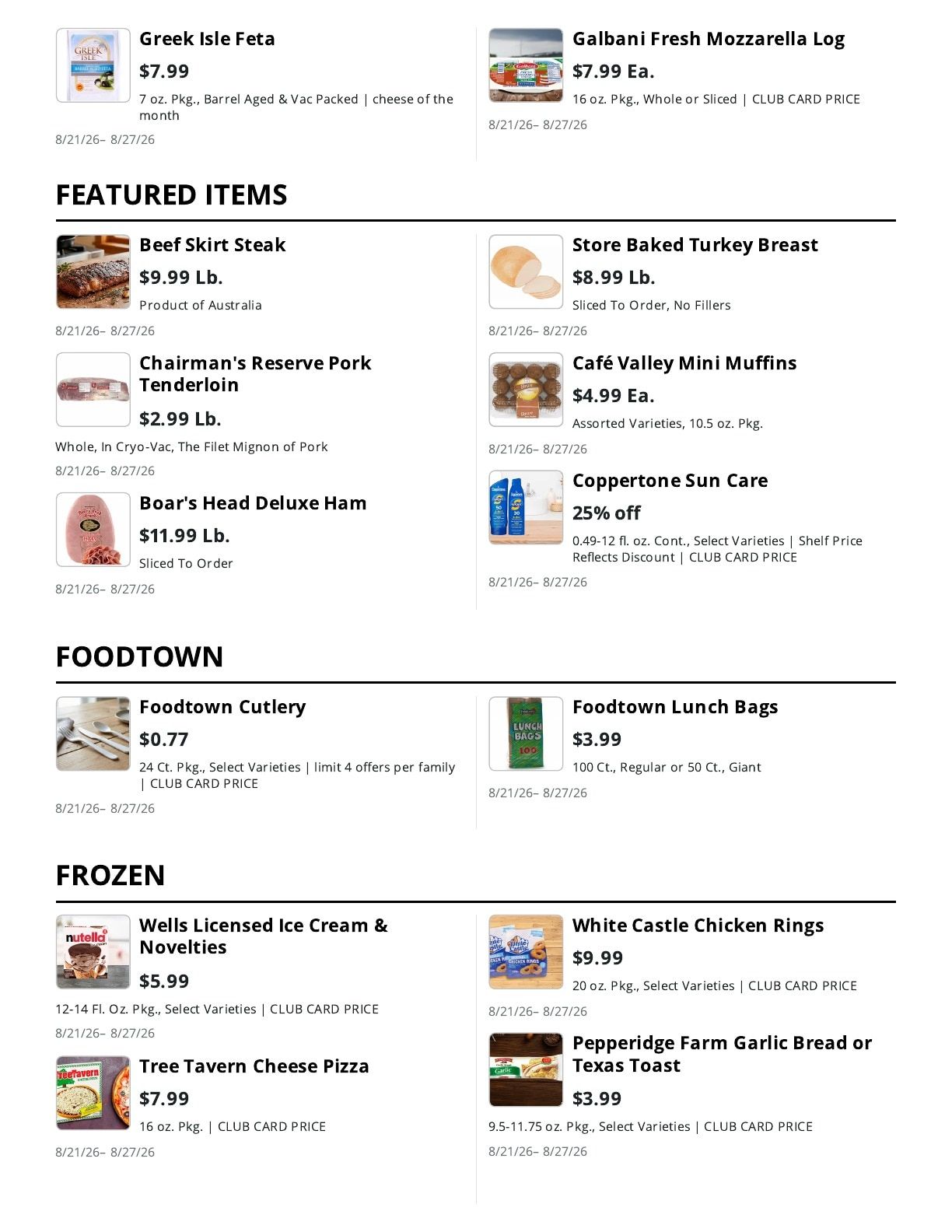 La Bella Marketplace Weekly Ad August 21 - 27, 2026