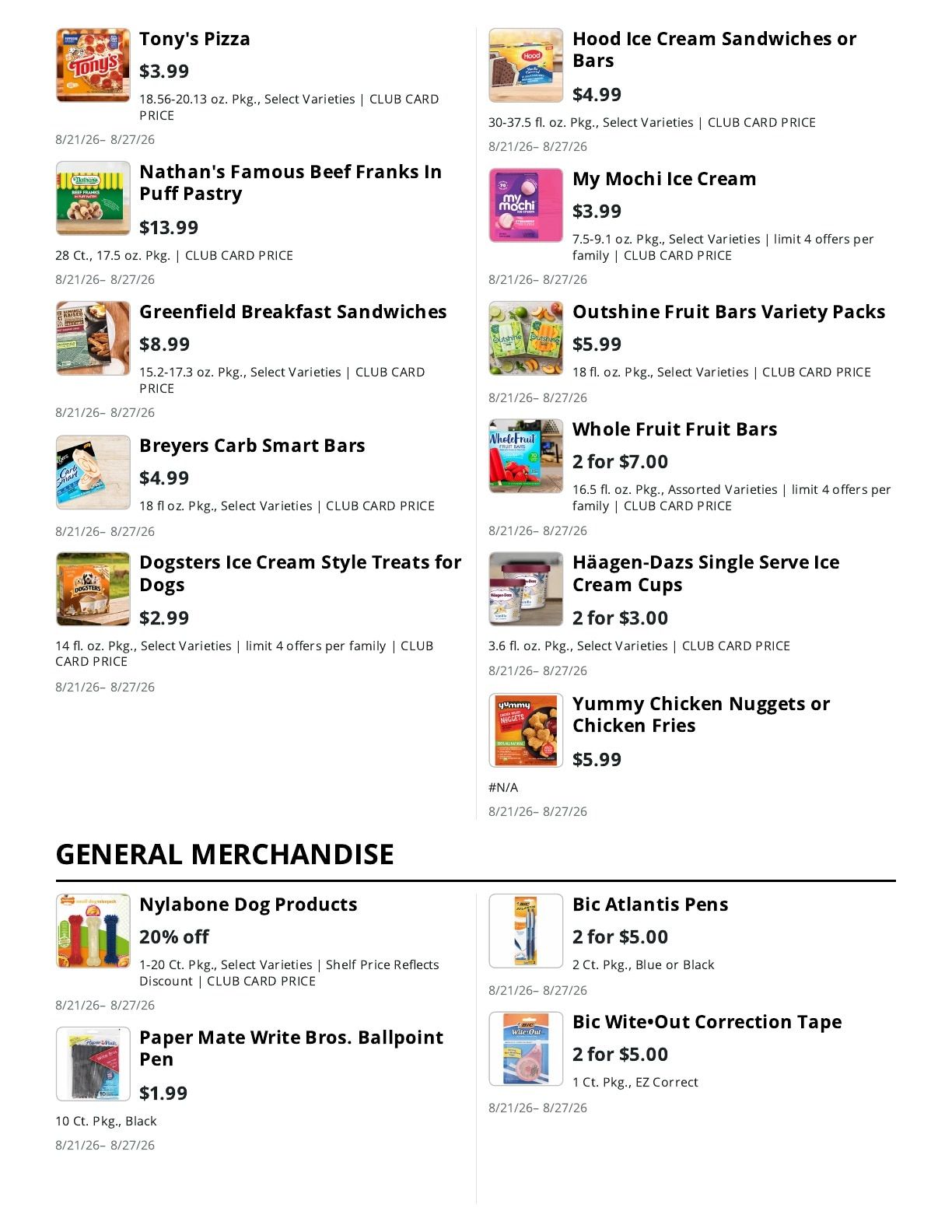 La Bella Marketplace Weekly Ad August 21 - 27, 2026