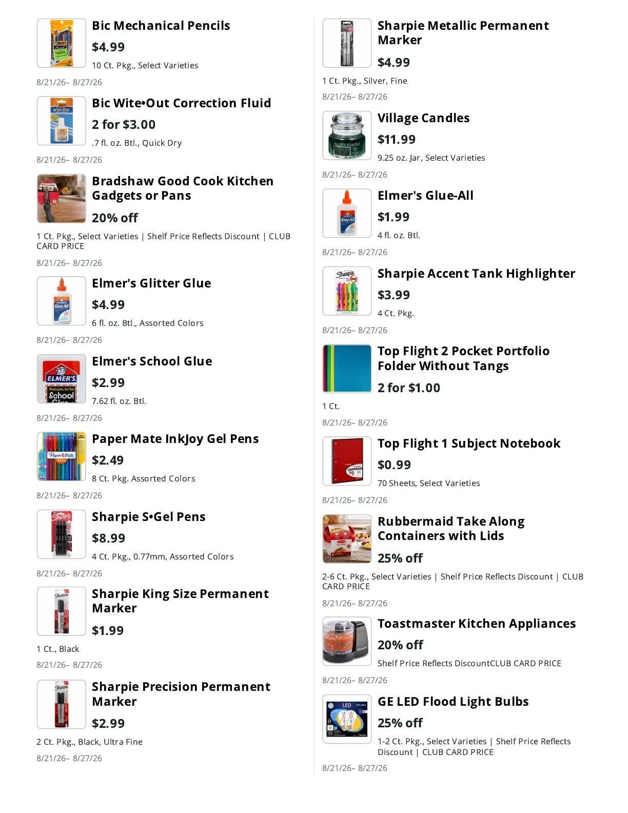 La Bella Marketplace Weekly Ad August 21 - 27, 2026