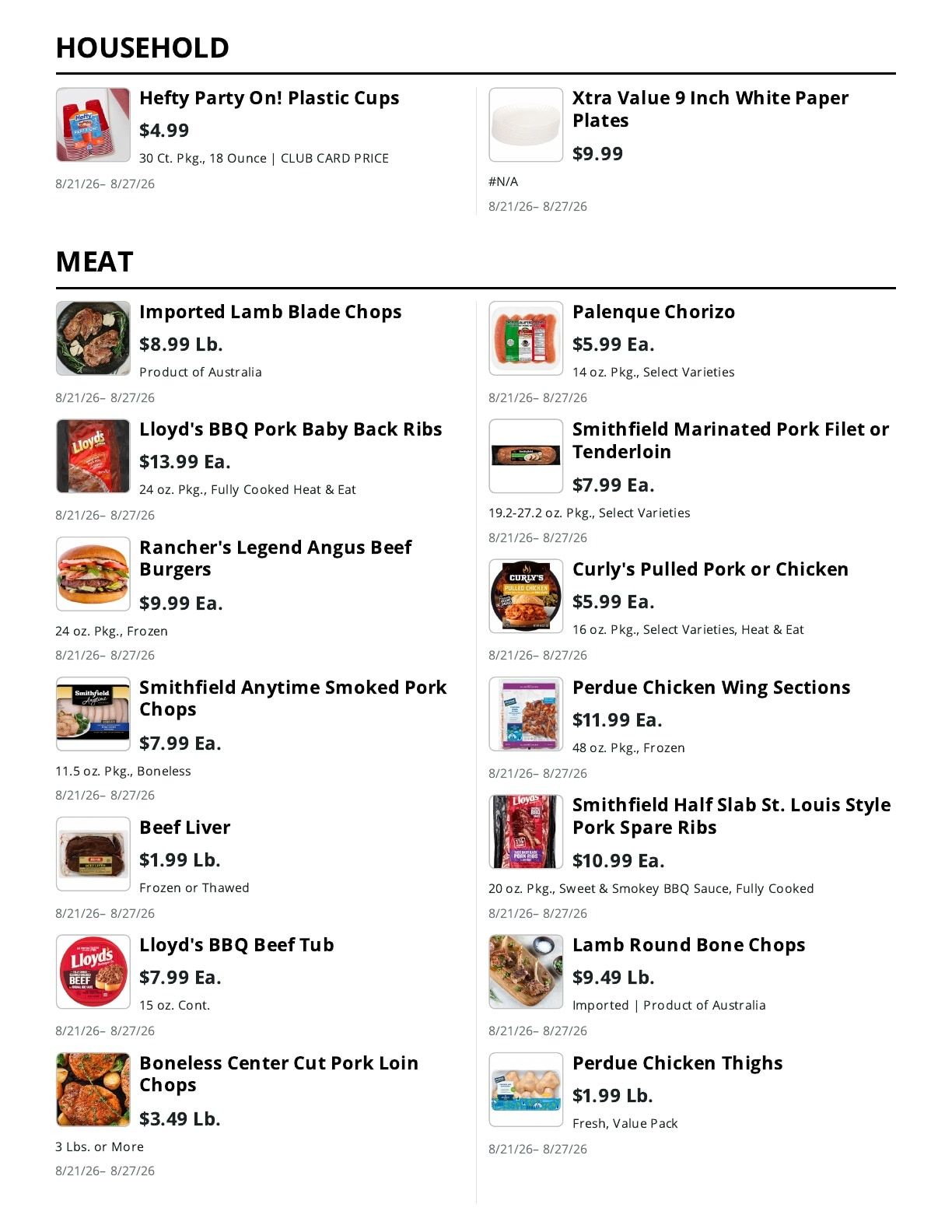 La Bella Marketplace Weekly Ad August 21 - 27, 2026