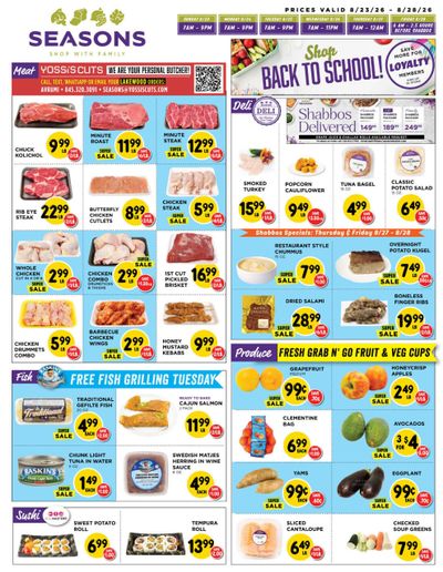 Seasons Kosher (Lakewood–Brick Area, NJ) indexedweekly Weekly Ad August 23 - 28, 2026