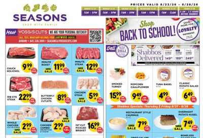 Seasons Kosher (Lakewood–Brick Area, NJ) indexedweekly Weekly Ad August 23 - 28, 2026