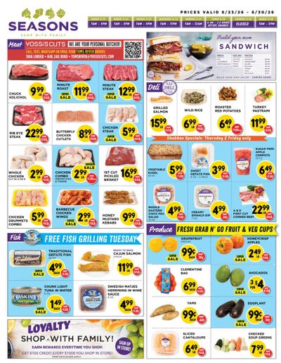 Seasons Kosher (Toms River–Island Heights Area, NJ) indexedweekly Weekly Ad August 23 - 28, 2026