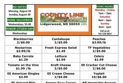 County Line Foods Weekly Ad August 24 - 30, 2026