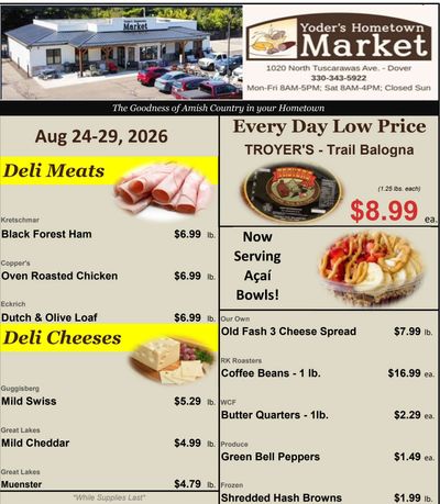 Yoder's Hometown Market Weekly Ad August 24 - 29, 2026