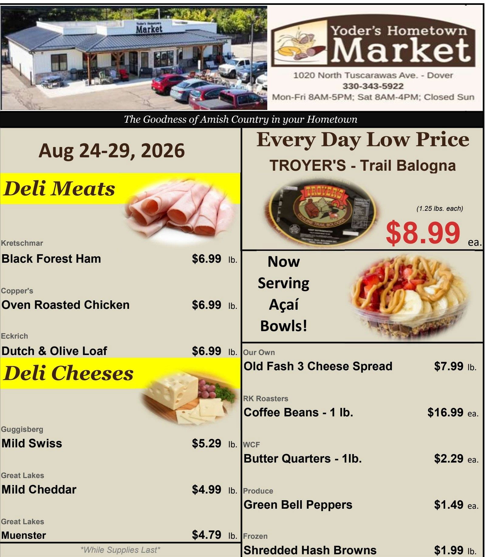 Yoder's Hometown Market Weekly Ad August 24 - 29, 2026