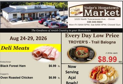 Yoder's Hometown Market Weekly Ad August 24 - 29, 2026