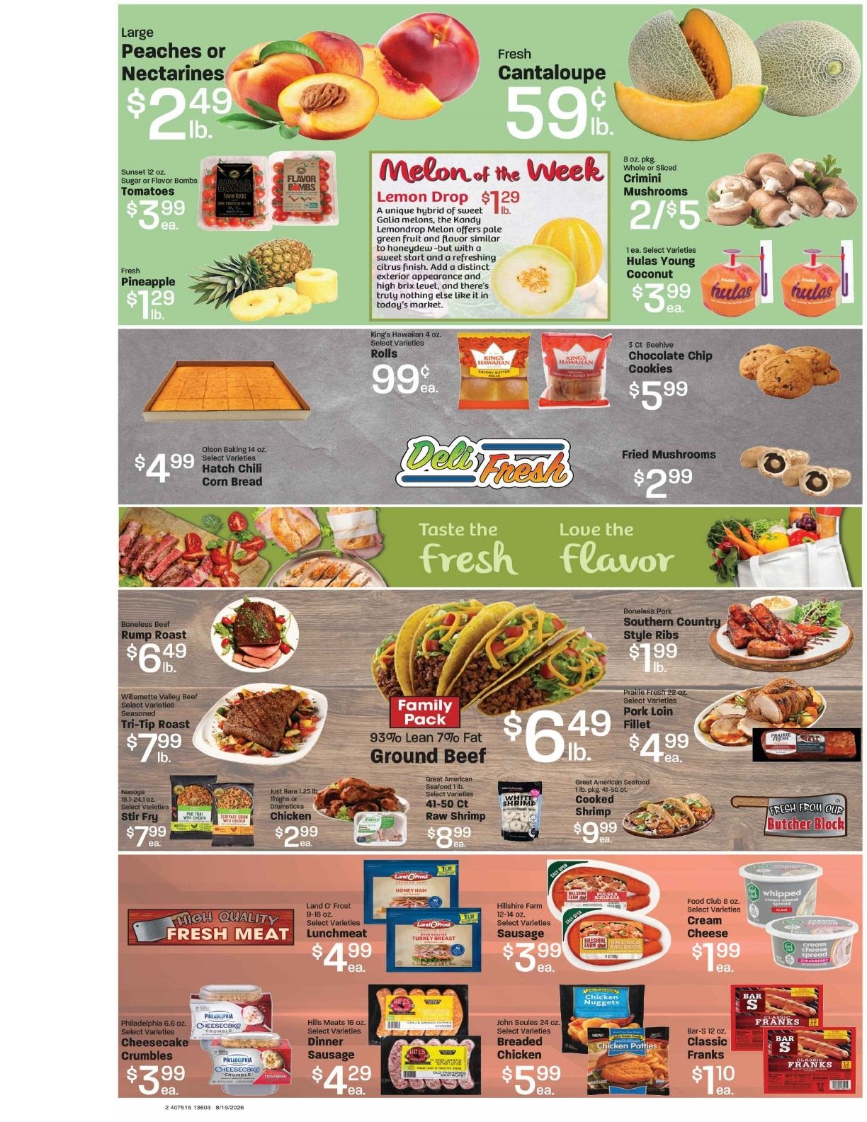 Bob's Supermarket Weekly Ad August 19 - 25, 2026