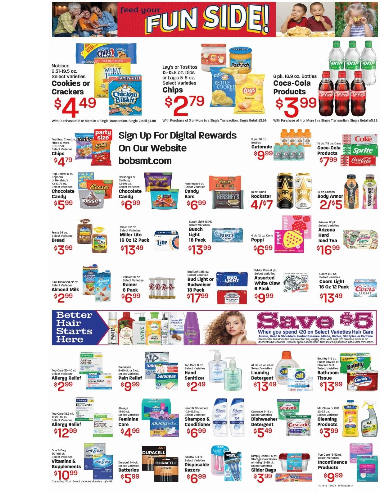 Bob's Supermarket Weekly Ad August 19 - 25, 2026