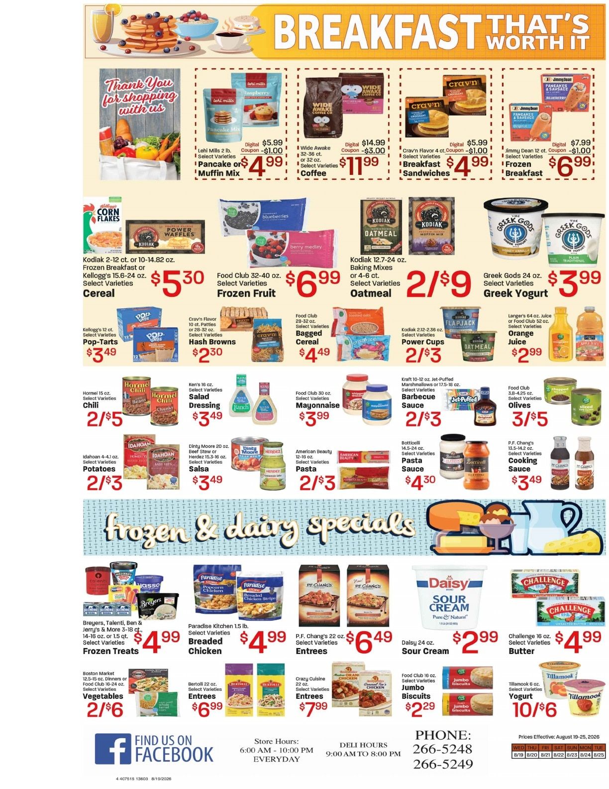 Bob's Supermarket Weekly Ad August 19 - 25, 2026