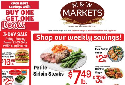M&W Markets (Boise, ID) Weekly Ad August 19 - 25, 2026