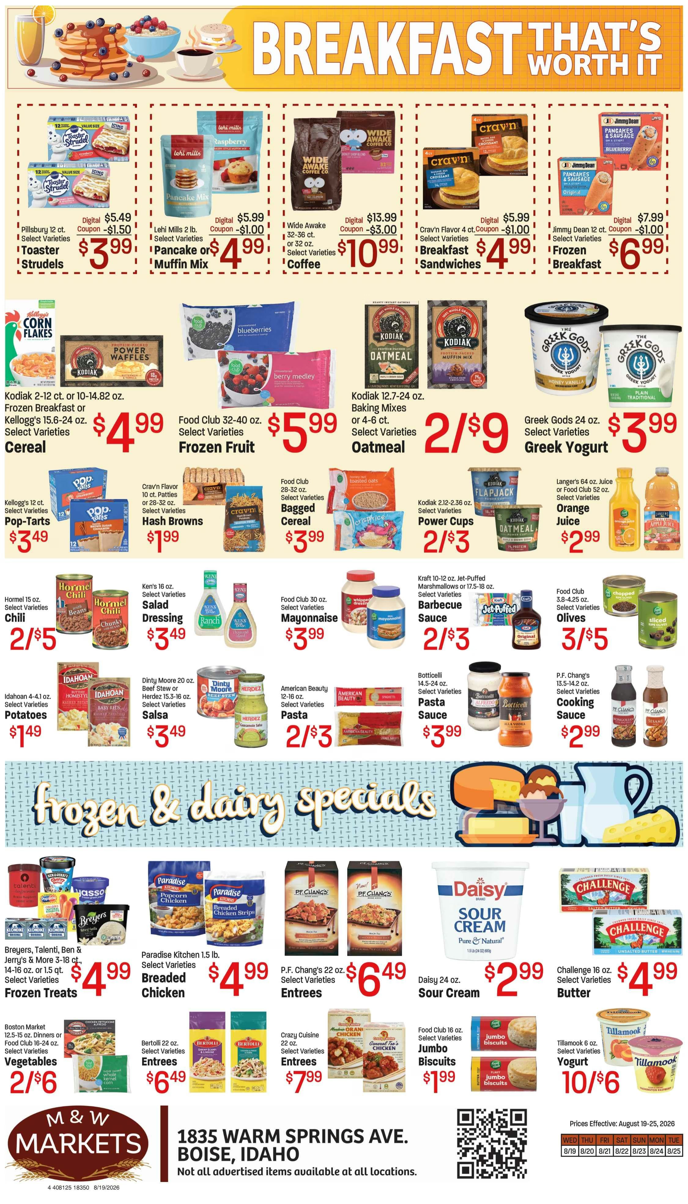 M&W Markets (Boise, ID) Weekly Ad August 19 - 25, 2026
