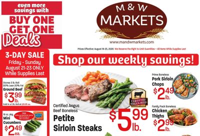 M&W Markets (Cascade, ID) Weekly Ad August 19 - 25, 2026