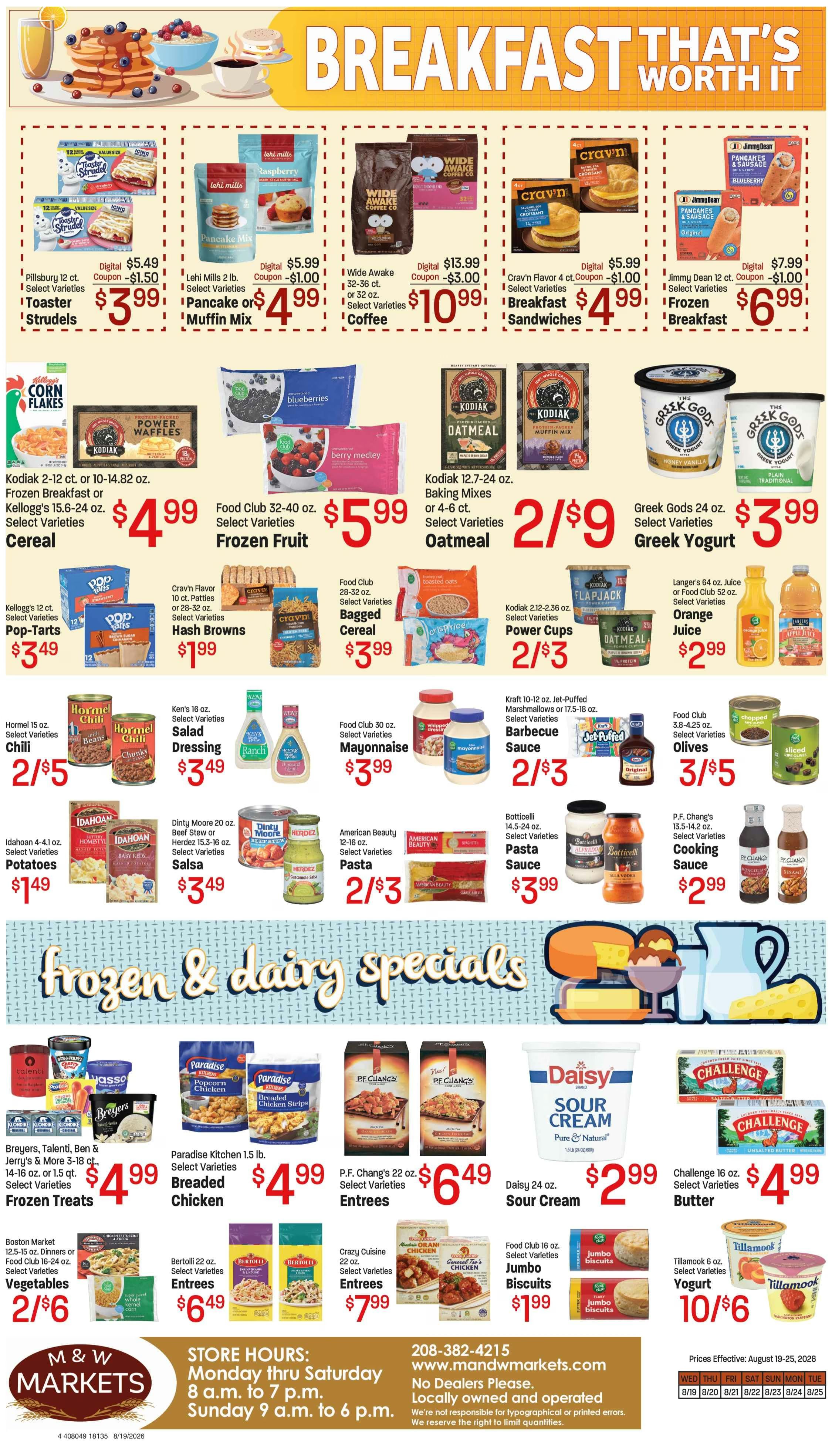 M&W Markets (Cascade, ID) Weekly Ad August 19 - 25, 2026