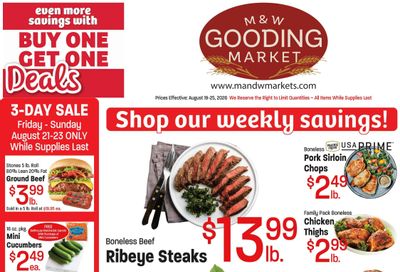 M&W Markets (Gooding, ID) Weekly Ad August 19 - 26, 2026