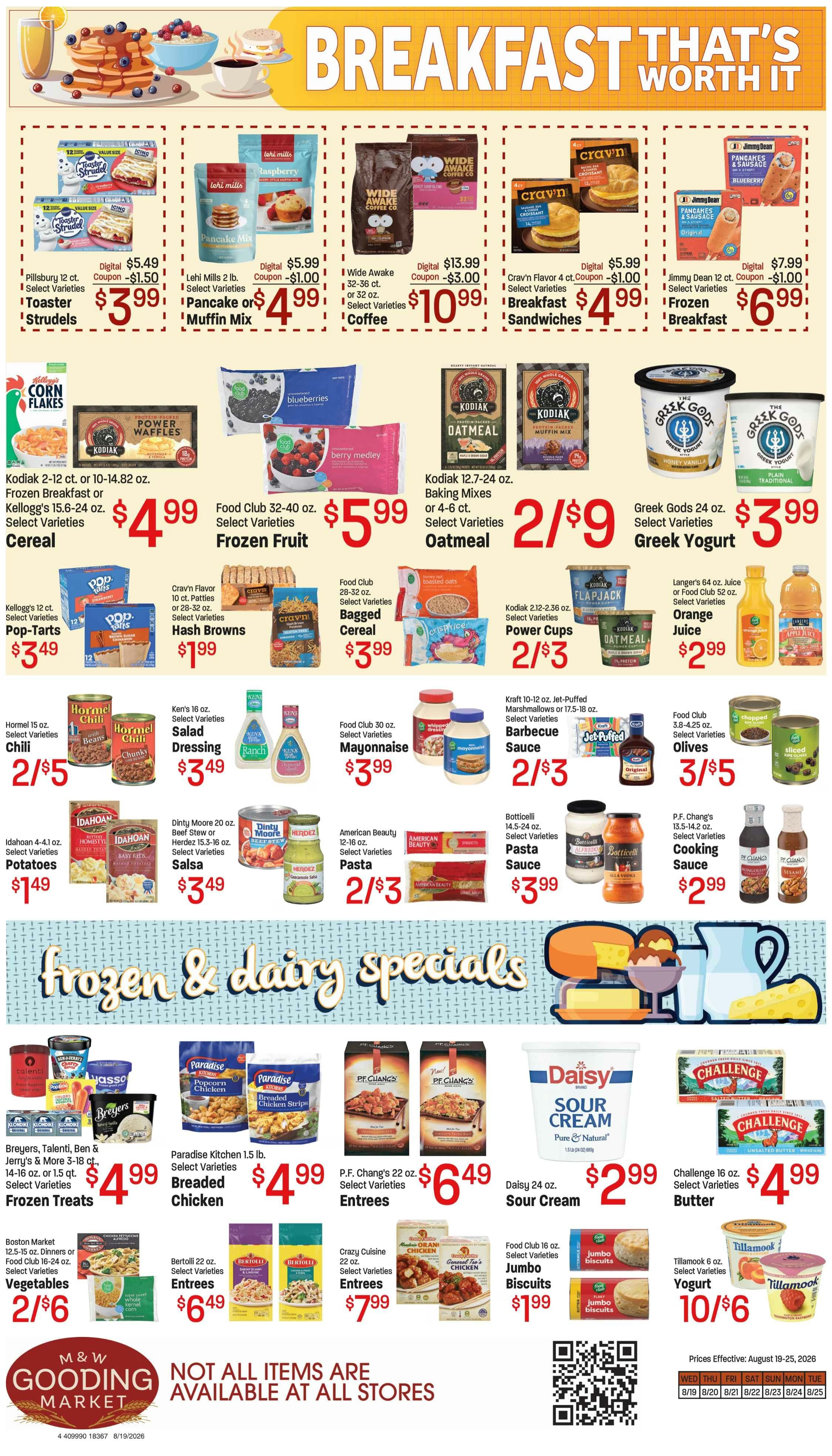 M&W Markets (Gooding, ID) Weekly Ad August 19 - 26, 2026