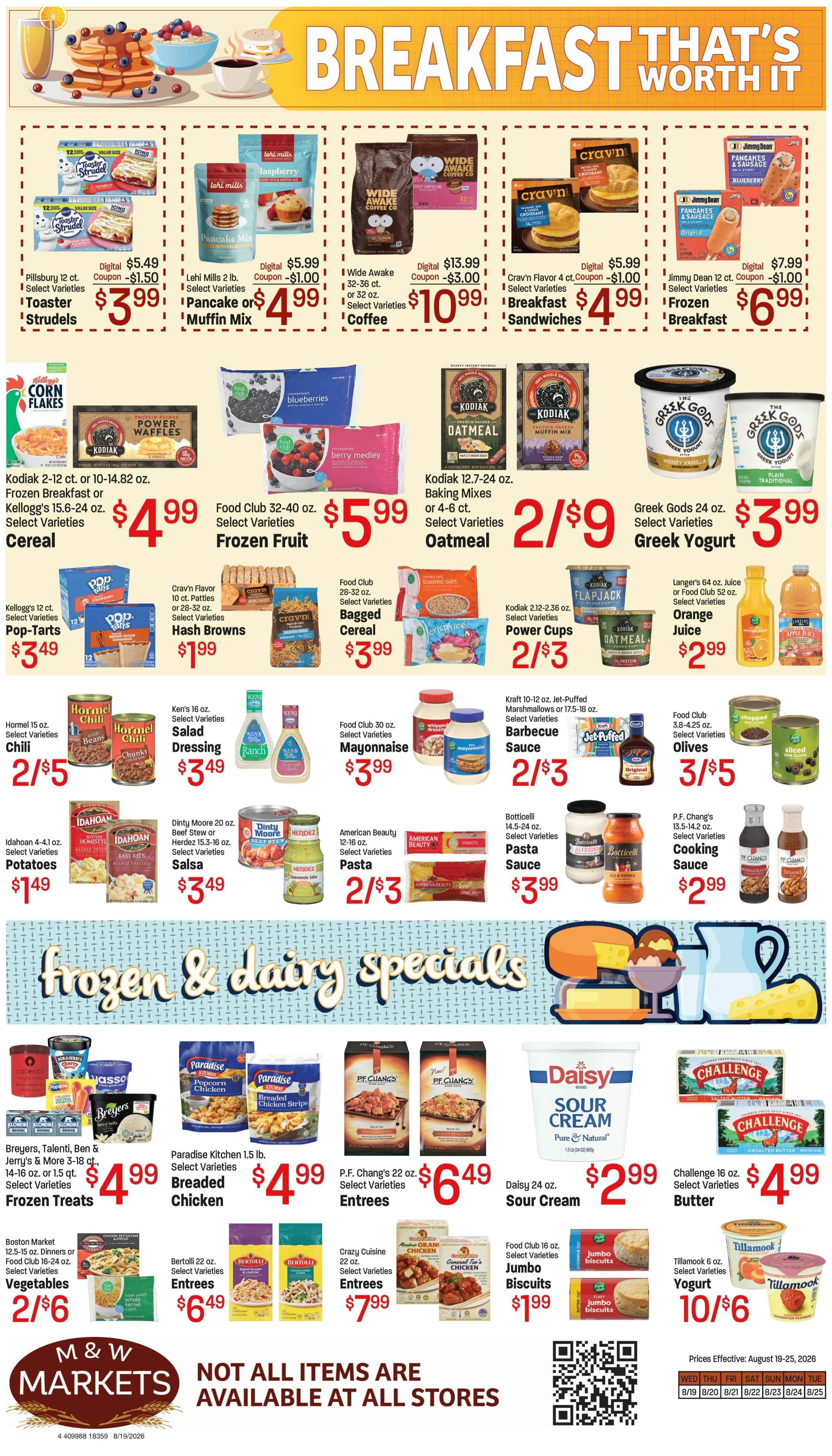 M&W Markets (Nyssa, OR) Weekly Ad August 19 - 25, 2026